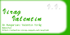 virag valentin business card